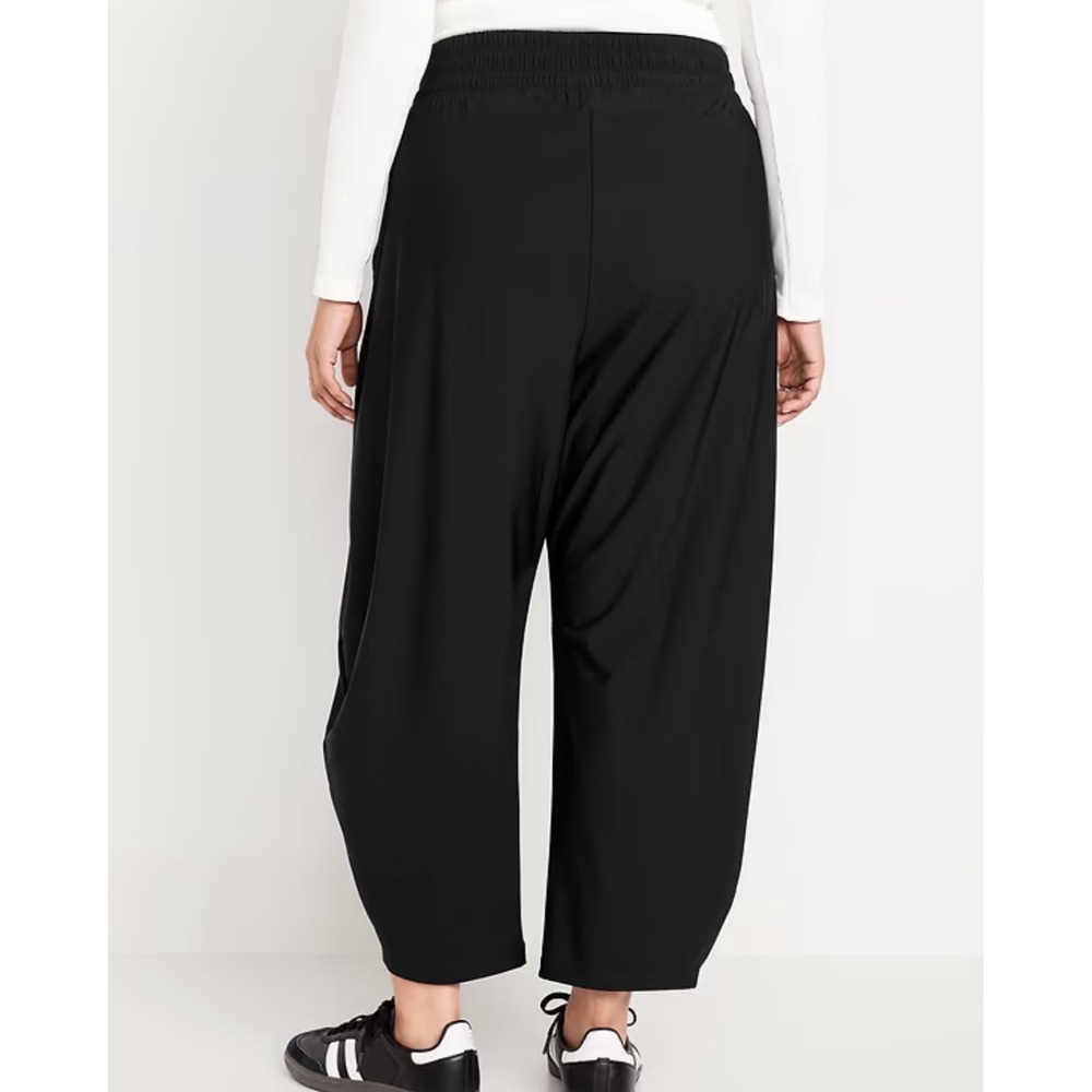 Old Navy SleekTech Barrel Ankle Pant Black High Waisted XL NEW - Picture 3 of 10